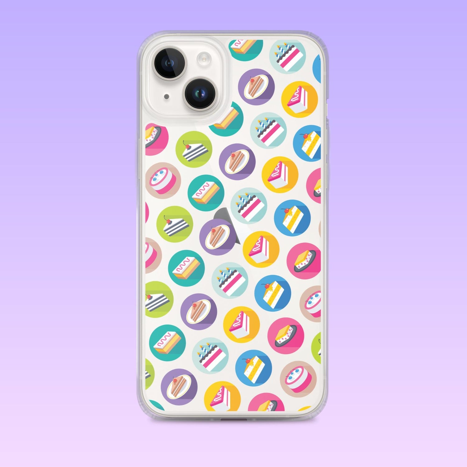 iPhone Phone Case with Colorful Modern Cake Icon Design (Tough, Snap, and Clear) - Homemade Hooplah's Hullabaloo