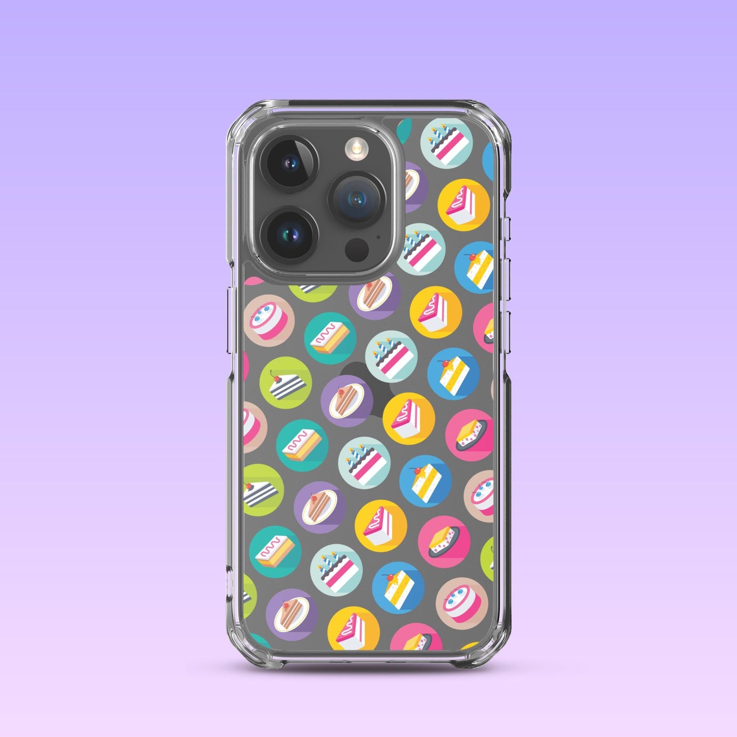 iPhone Phone Case with Colorful Modern Cake Icon Design (Tough, Snap, and Clear) - Homemade Hooplah's Hullabaloo