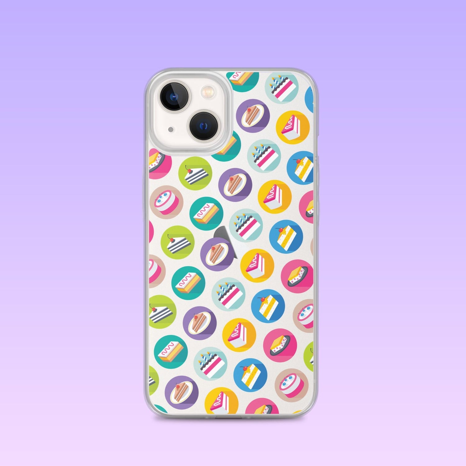 iPhone Phone Case with Colorful Modern Cake Icon Design (Tough, Snap, and Clear) - Homemade Hooplah's Hullabaloo