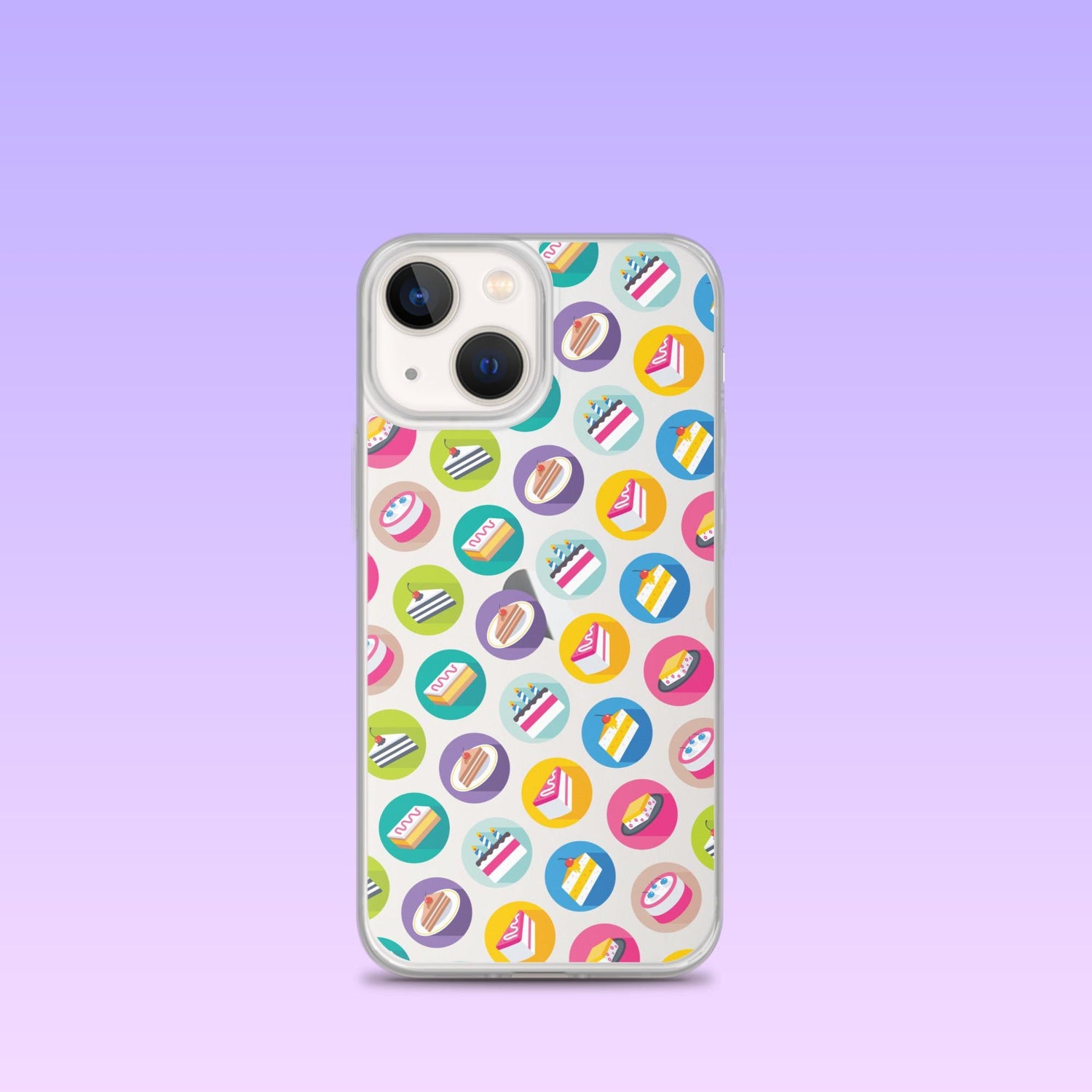iPhone Phone Case with Colorful Modern Cake Icon Design (Tough, Snap, and Clear) - Homemade Hooplah's Hullabaloo