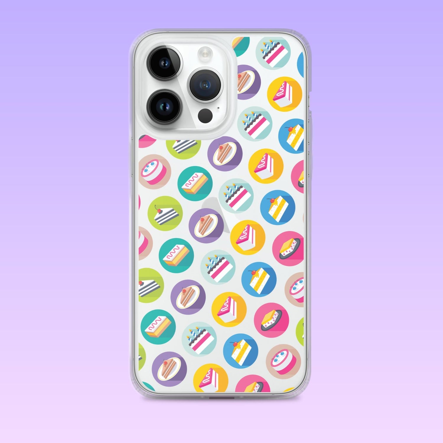 iPhone Phone Case with Colorful Modern Cake Icon Design (Tough, Snap, and Clear) - Homemade Hooplah's Hullabaloo