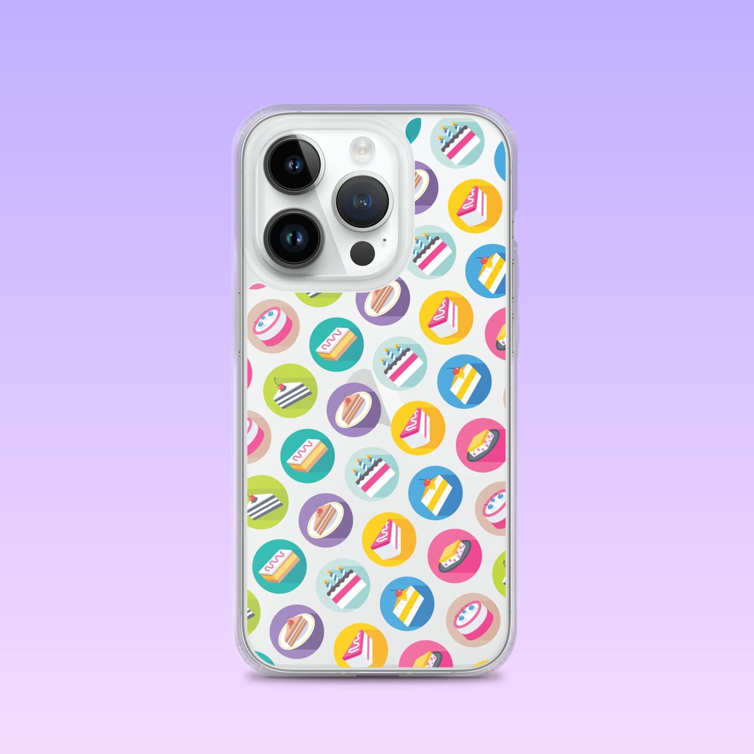 iPhone Phone Case with Colorful Modern Cake Icon Design (Tough, Snap, and Clear) - Homemade Hooplah's Hullabaloo