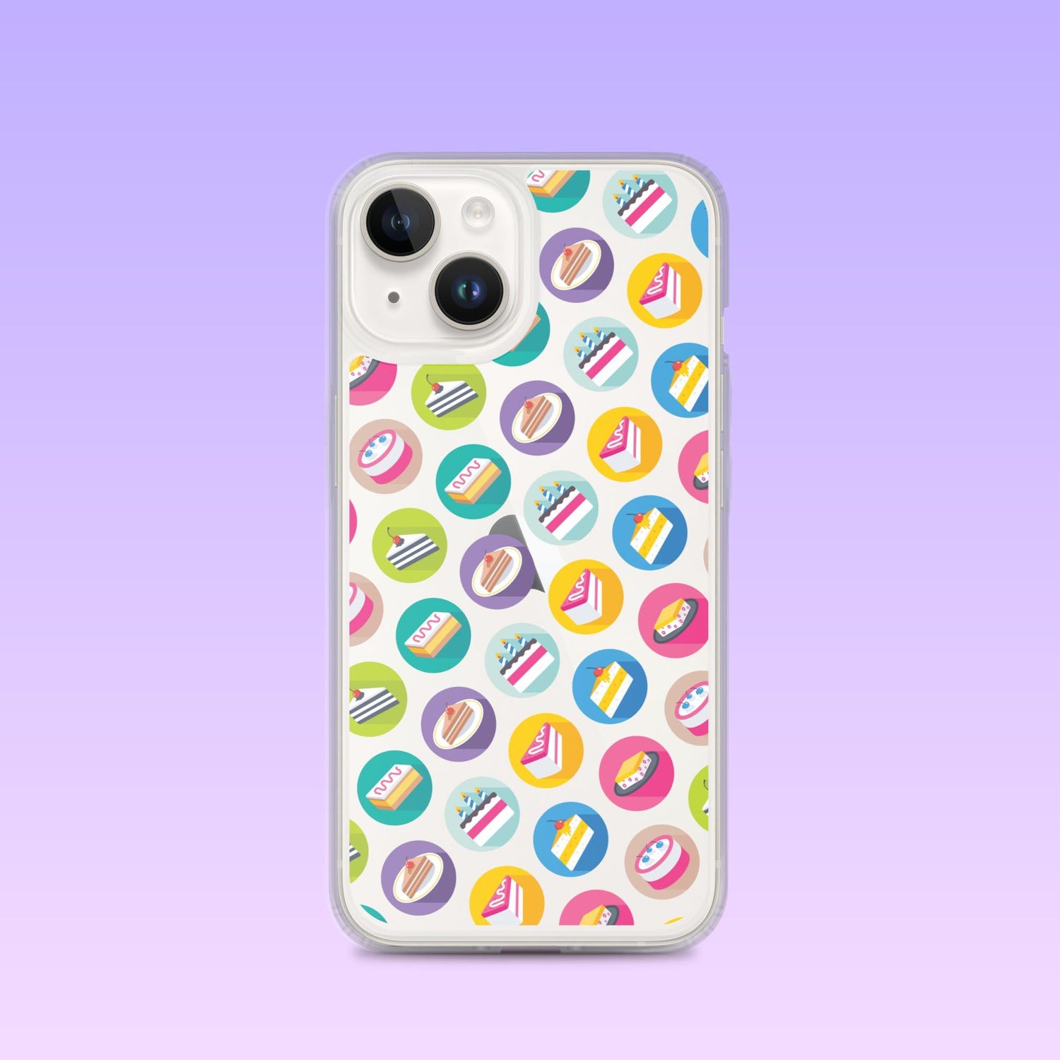 iPhone Phone Case with Colorful Modern Cake Icon Design (Tough, Snap, and Clear) - Homemade Hooplah's Hullabaloo