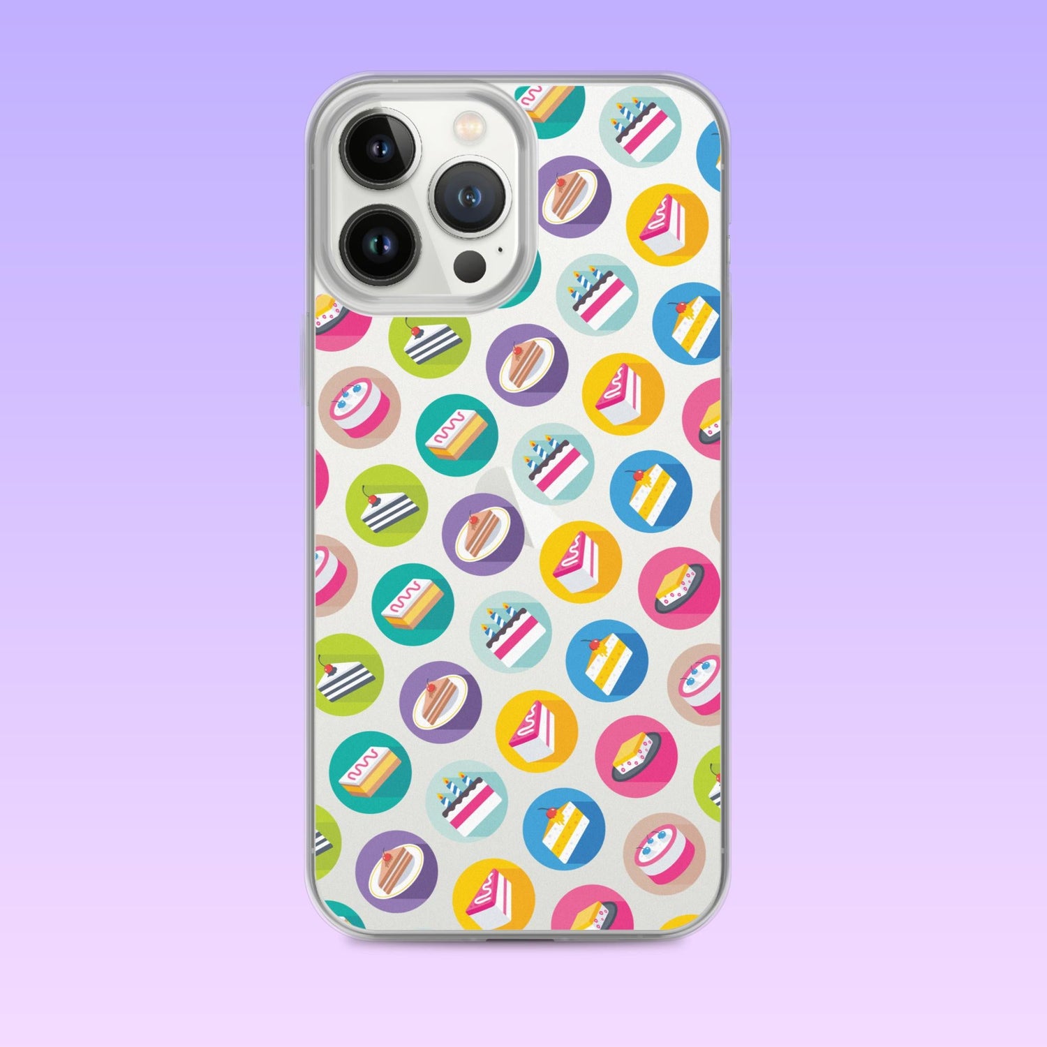 iPhone Phone Case with Colorful Modern Cake Icon Design (Tough, Snap, and Clear) - Homemade Hooplah's Hullabaloo