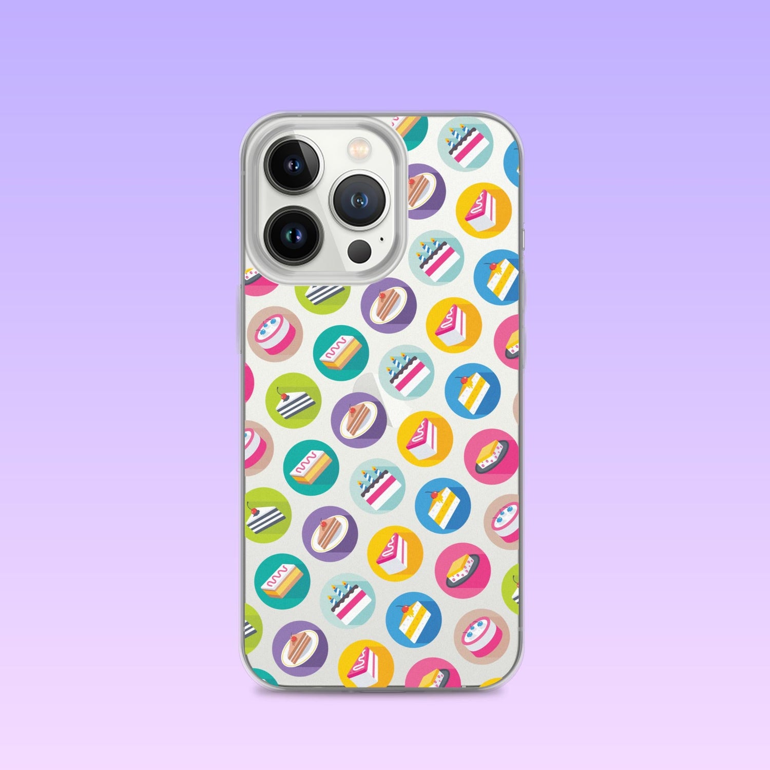 iPhone Phone Case with Colorful Modern Cake Icon Design (Tough, Snap, and Clear) - Homemade Hooplah's Hullabaloo