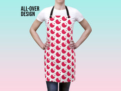 Apron with Pink Cookie Logo - Embroidered, Printed, or All - Over Design - Homemade Hooplah's Hullabaloo