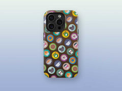 iPhone Phone Case with Colorful Modern Coffee Shop Icon Design (Tough, Snap, and Clear) - Homemade Hooplah's Hullabaloo