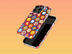 iPhone Phone Case with Colorful Modern Grilling Icon Design (Tough, Snap, and Clear) - Homemade Hooplah's Hullabaloo