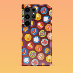 Samsung Phone Case with Colorful Modern Grilling Icon Design (Tough, Snap, and Clear) - Homemade Hooplah's Hullabaloo