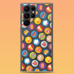 Samsung Phone Case with Colorful Modern Grilling Icon Design (Tough, Snap, and Clear) - Homemade Hooplah's Hullabaloo